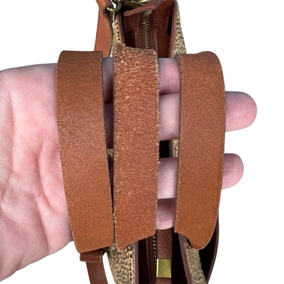 Madewell The Zip-Top Small Transport Leather Crossbody Bag Spotted Calf Hair - Picture 6 of 11